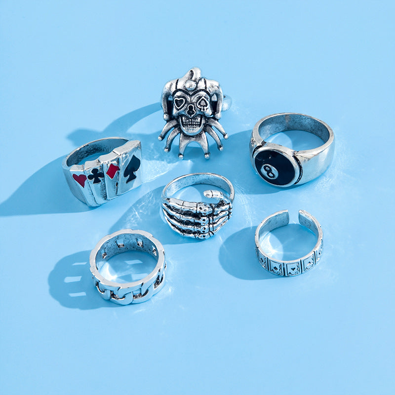 Personality Retro Punk Skull Ghost Claw Rings