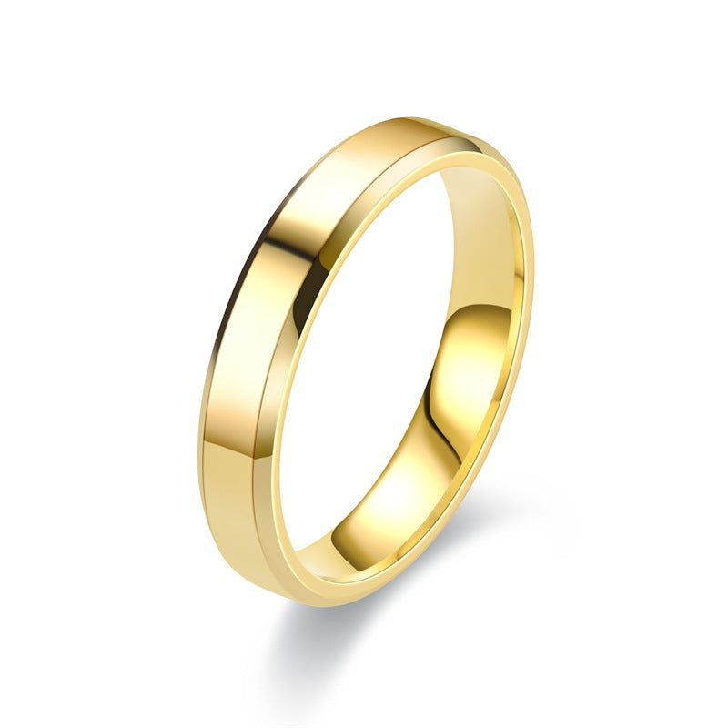 Style Simple Glossy Couple Pair Of Titanium Rings