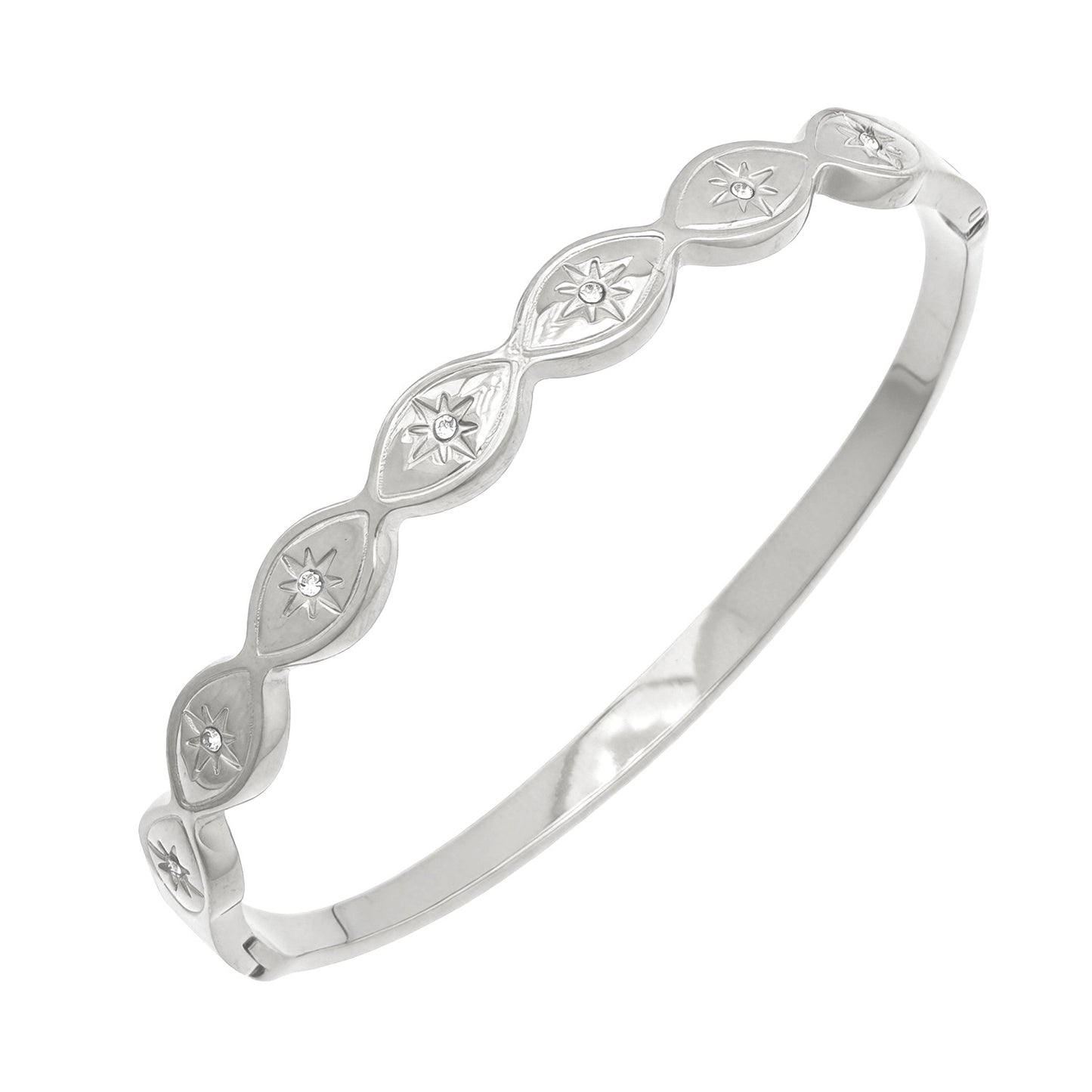 Open Stainless Steel Hydraulic Light Luxury High-grade Exaggerated Design Sense Bracelets