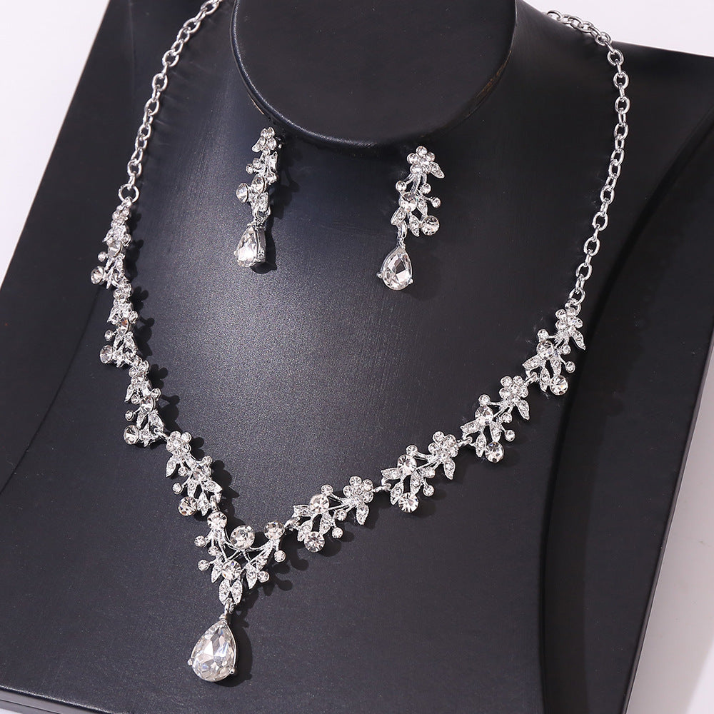 Bridal Rhinestone Ornament Fashion Water Drop Necklaces