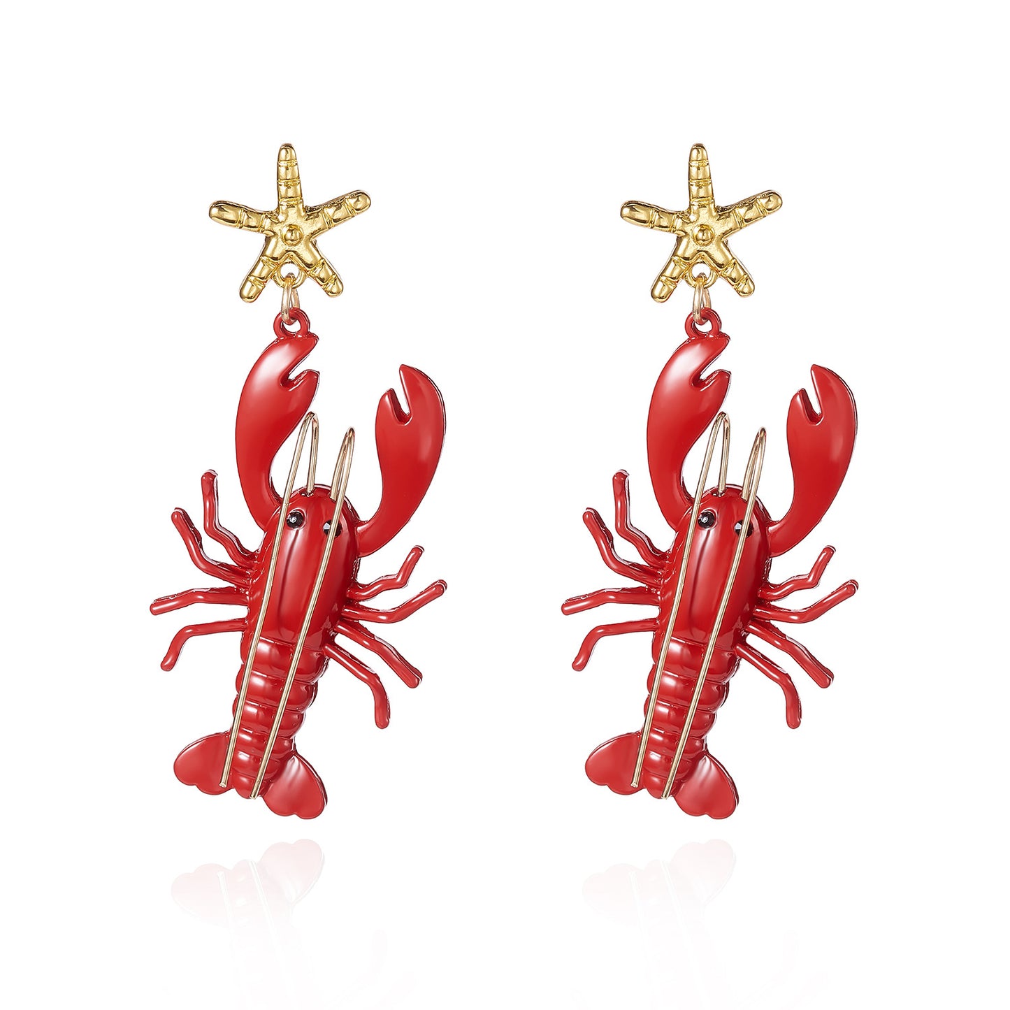 Women's Red Lobster Style Suite Ocean Vacation Exaggerated Necklaces