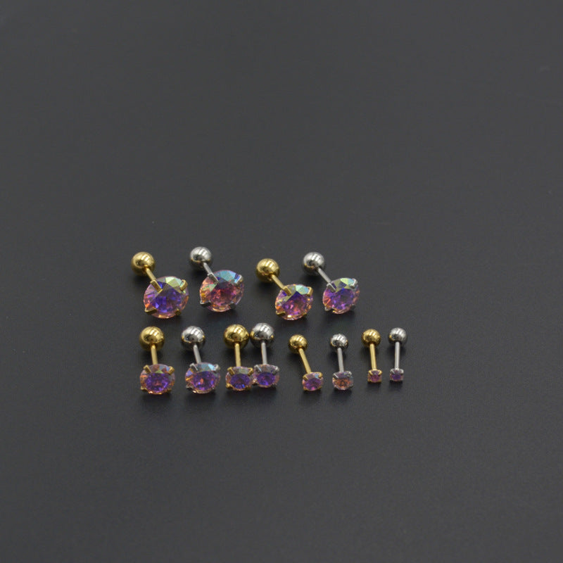 Ear Zircon Color Zirconium Bone Cochlear Ornament Earrings