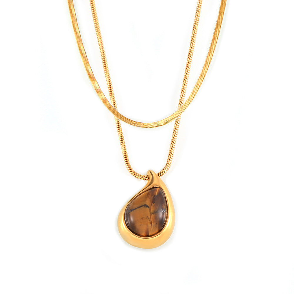 Chain Titanium Steel Gold Plated Light Necklace