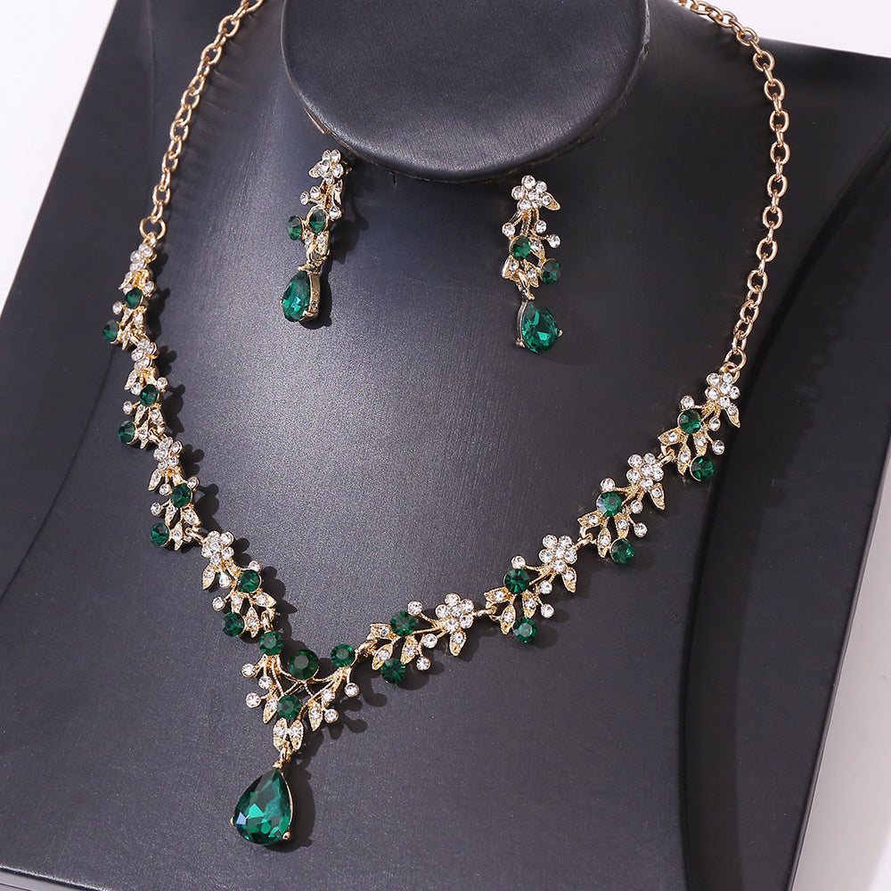 Bridal Rhinestone Ornament Fashion Water Drop Necklaces