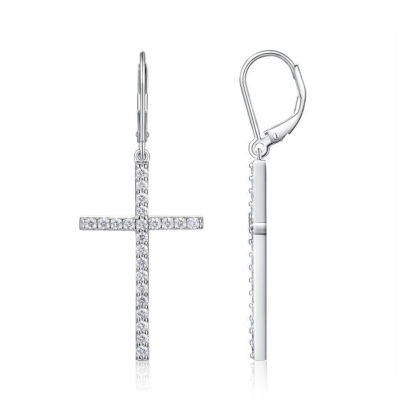 Popular Sier Ear Live Broadcast Moissanite Earrings