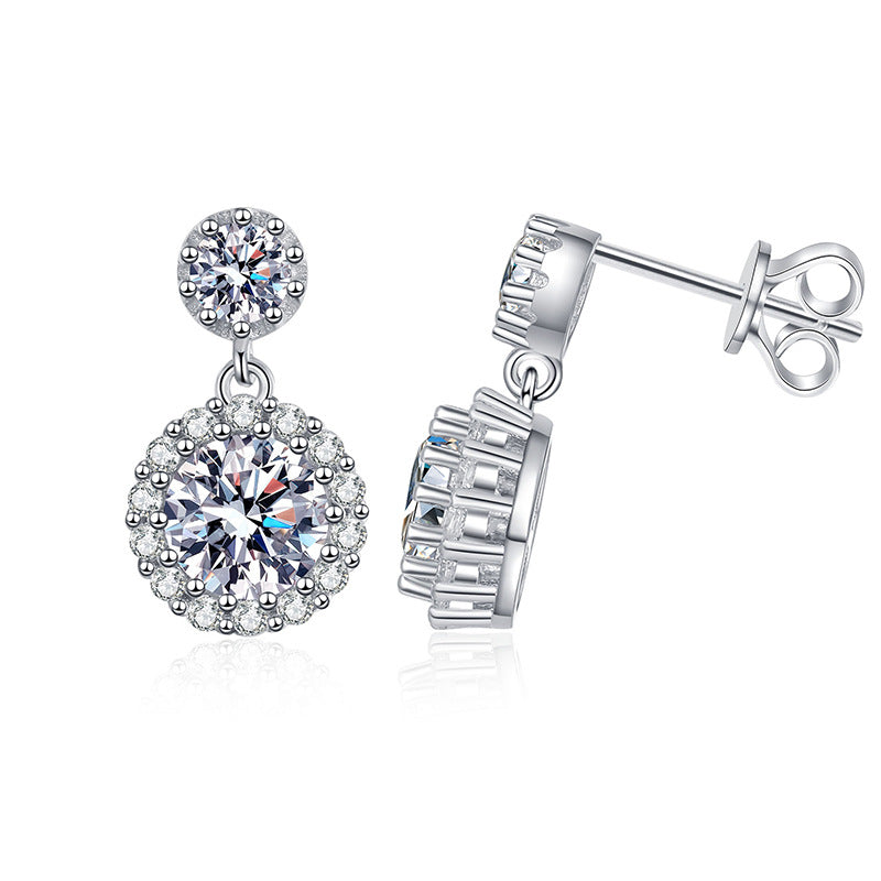 Simple Temperament Round Bag Live Color Earrings