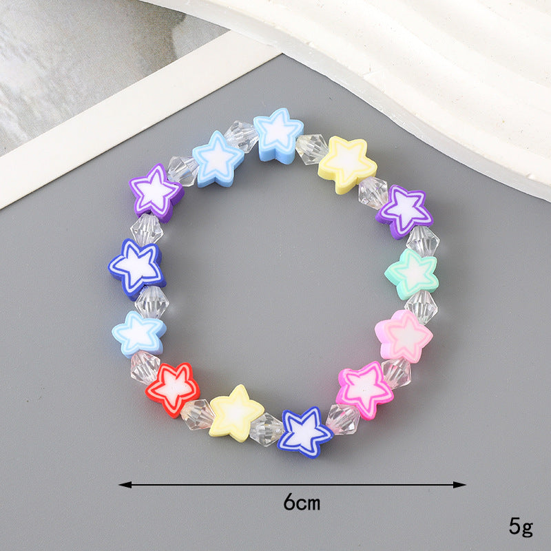 Clay Small Flower Handmade Love Beaded Ornaments Sweet Bracelets