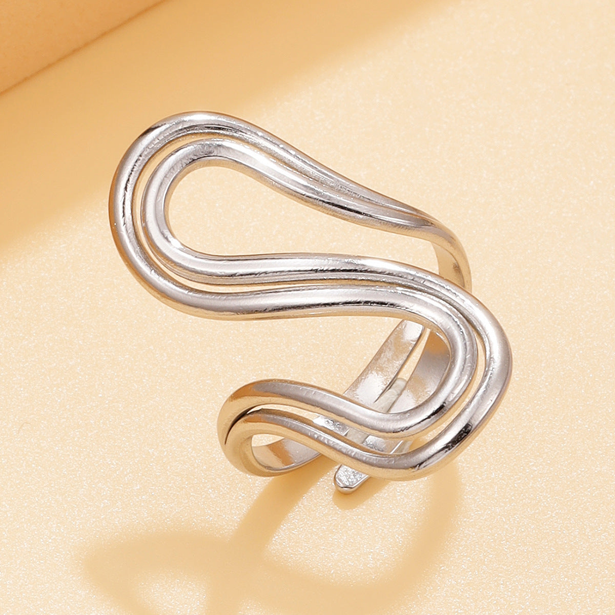Simple Retro Aloofness Style Advanced Light Luxury Minority Design Fashion Rings
