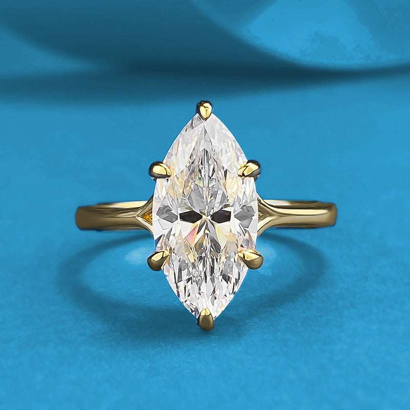 Hui Sier Plated Horse Eye Diamond Rings