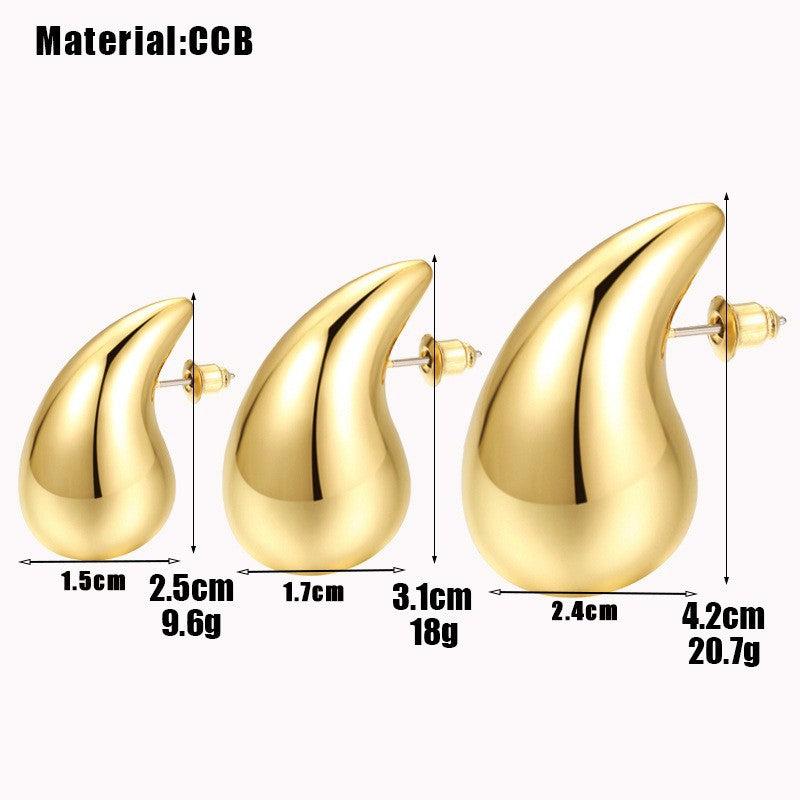 Women's Oversized Water Drop Gold-plated Teardrop Fashion Rings