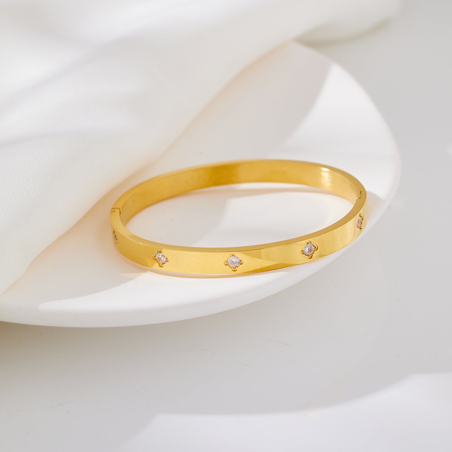Matching Personalized Zircon Titanium Steel Korean Bracelet
