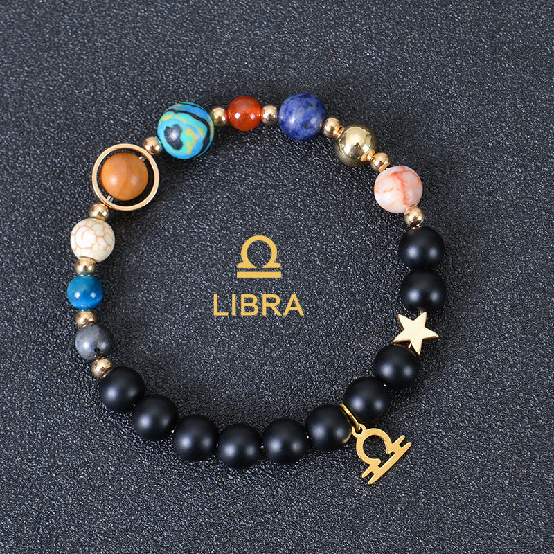 Planets Twee Constellations Frosted Stone Beaded Bracelets