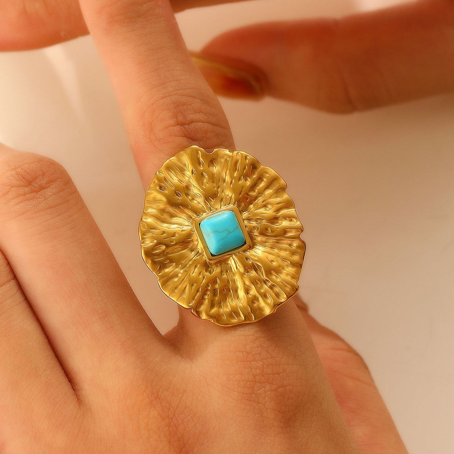 French Fashion Retro Glossy Texture Titanium Rings