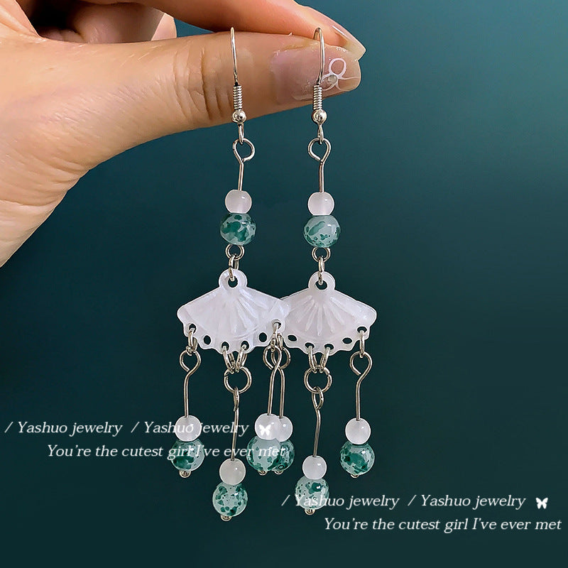 Women's Chinese Style High Sense Skirt Antique Eardrops Earrings