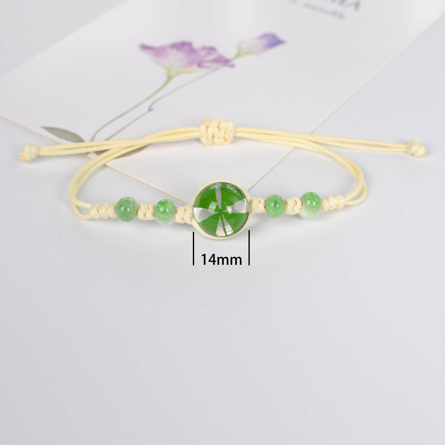 Ornament Four-leaf Clover Scenic Spot Dried Flower Bracelets