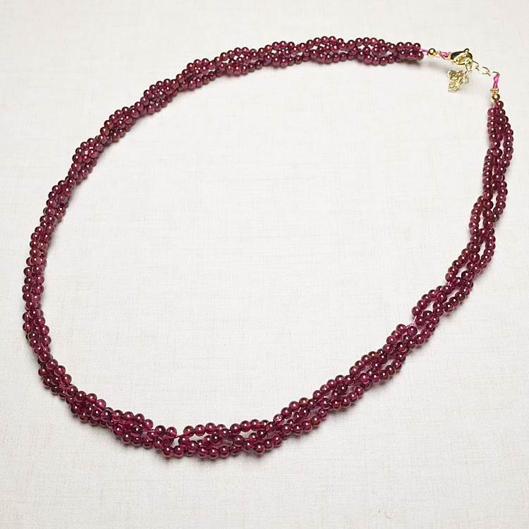 Red Garnet Tourmaline Clavicle Chain Woman Stone Necklace