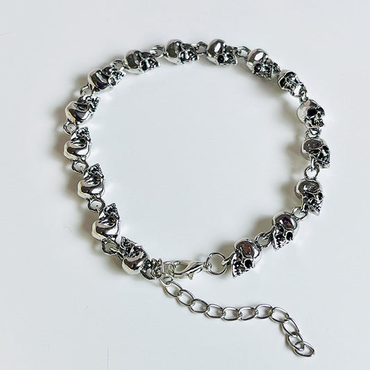 Men's Fashion Punk Vintage Creative Personality Skull Metal Bracelet