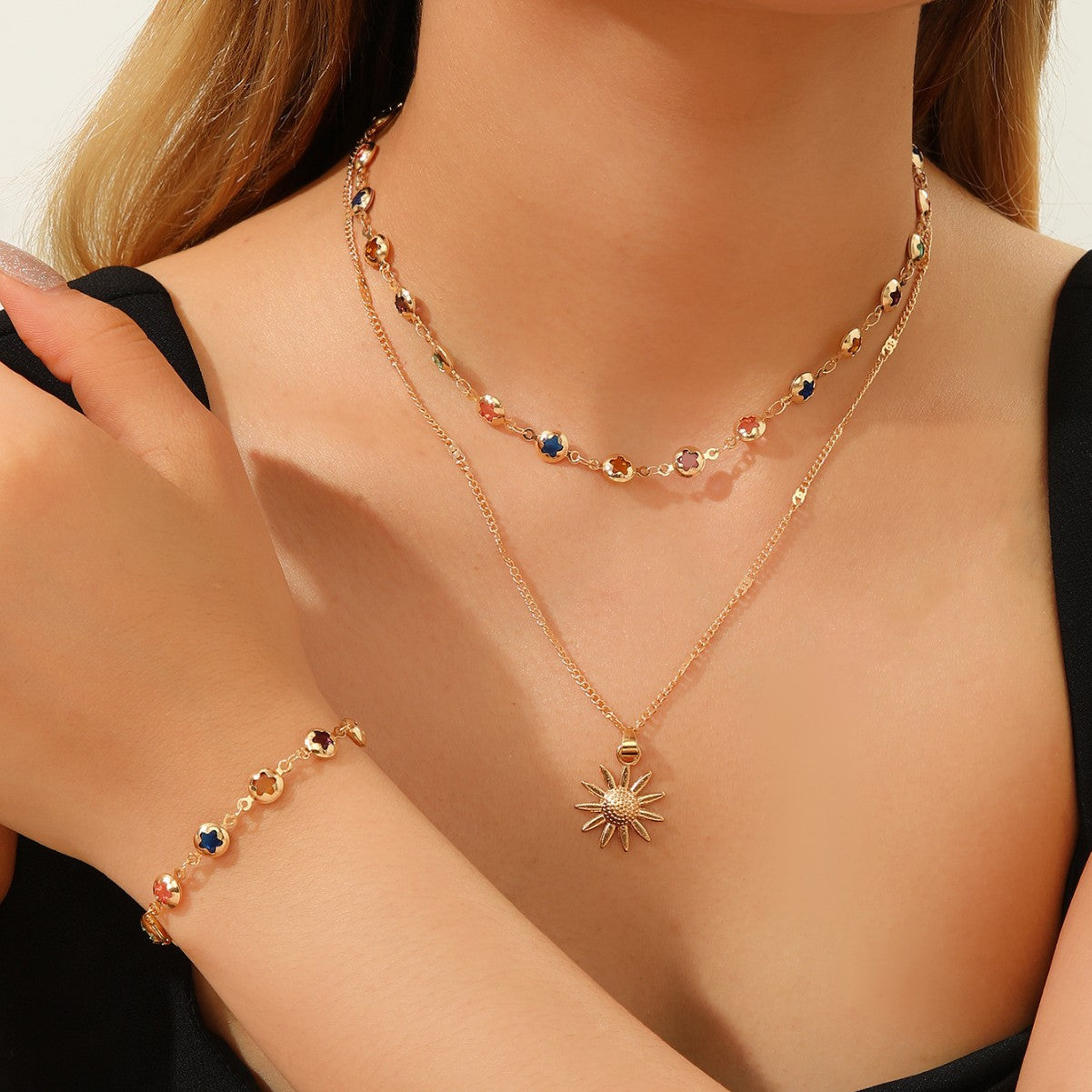 Crystal Sun Bohemian Summer Wind Beach Anklets
