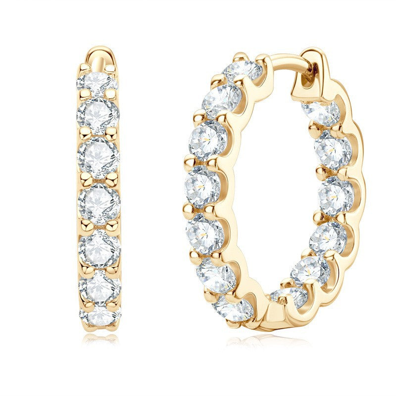 Affordable Luxury Style High-grade Sterling Sier Fashion Moissanite Earrings