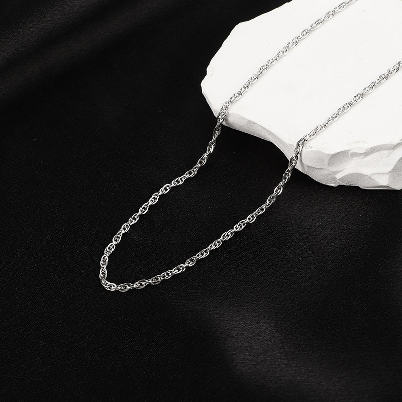 Titanium Steel Pigment Chain Clavicle Sweater Necklaces