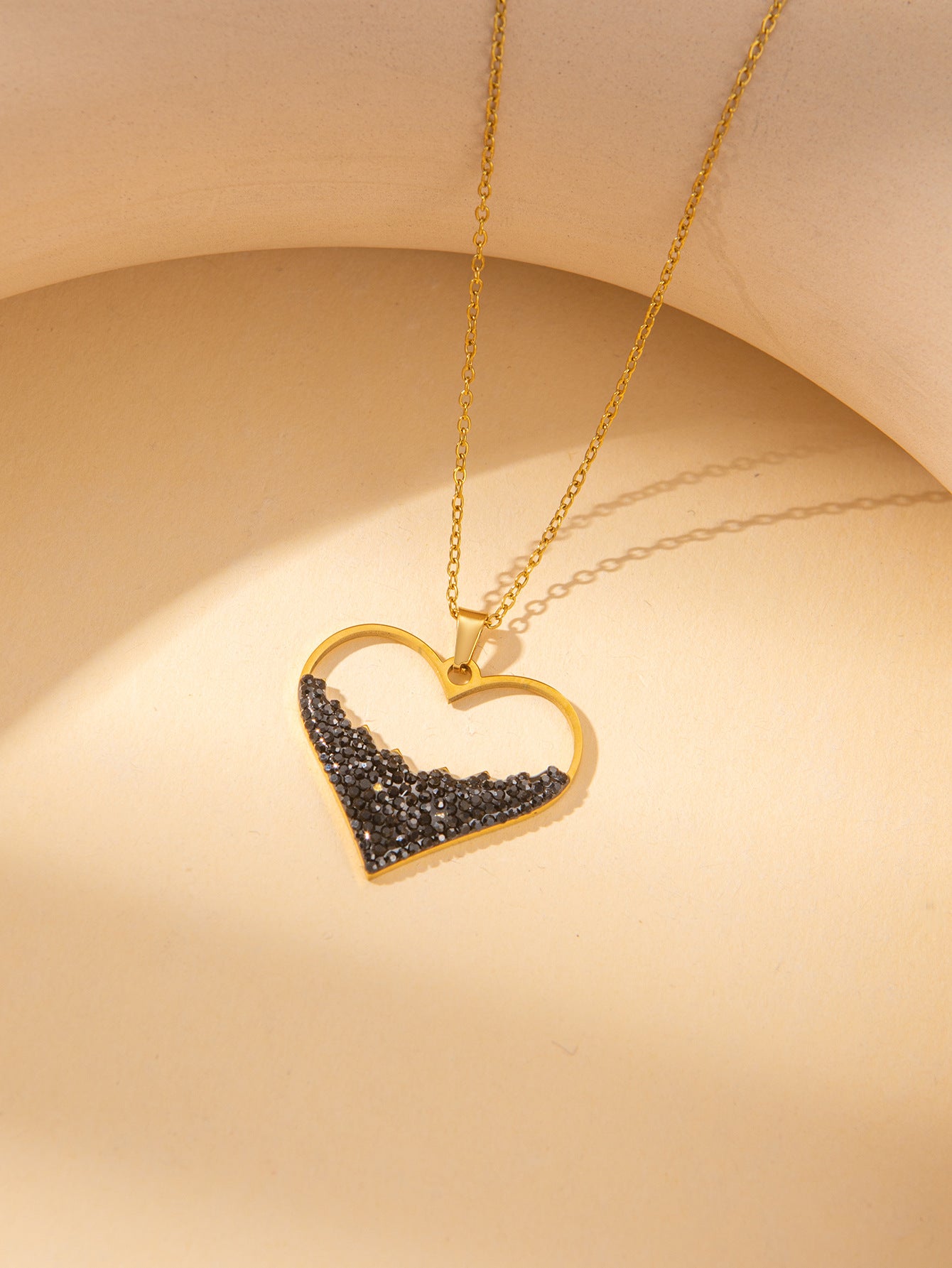 Women's Female With Hearts Zircon Light Luxury Design Earrings