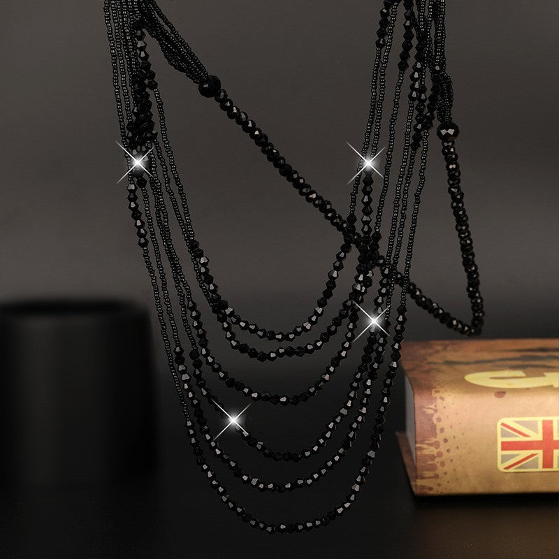 Crystal Beads Long Ornaments Costume Accessories Necklaces