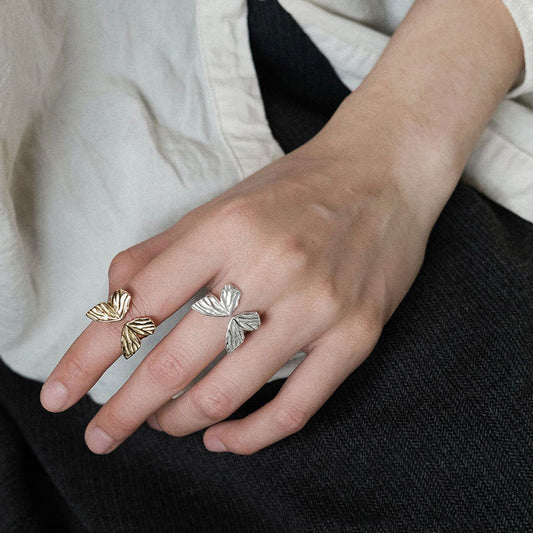 Go Picnic Butterfly Advanced Handmade Sier Natural Rings