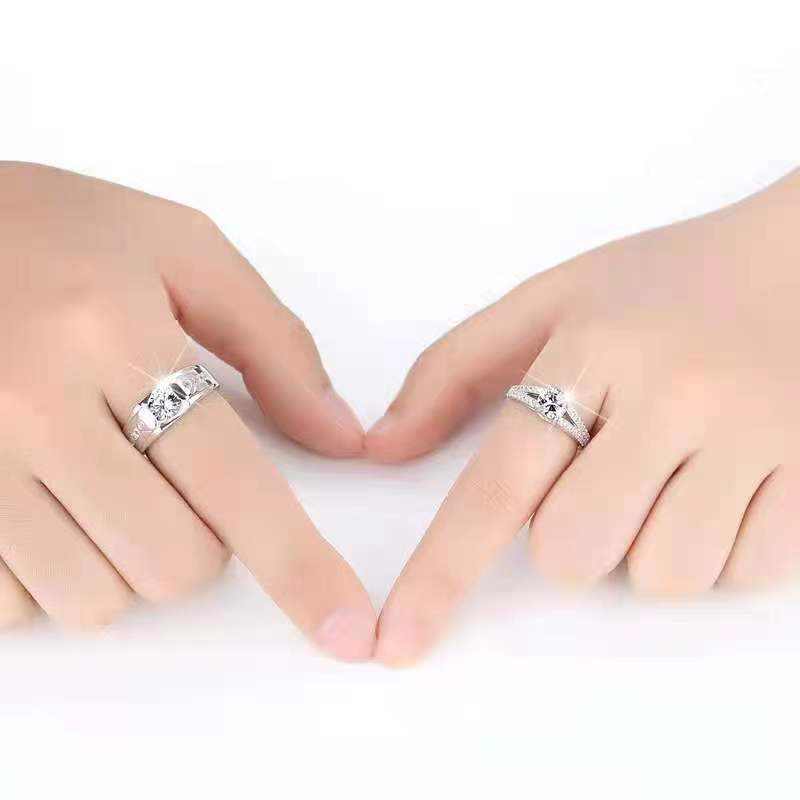 Women's & Men's Wedding Diamond Pair Get Girlfriends Birthday Rings