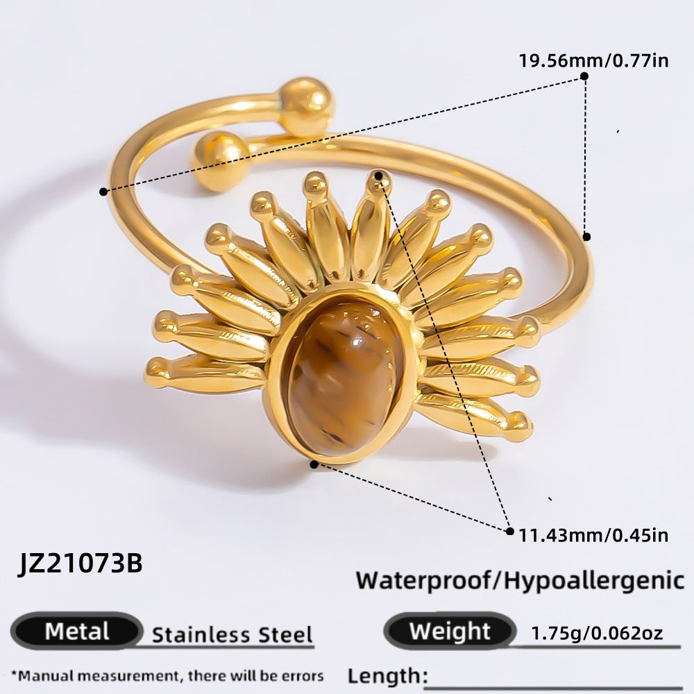 Stone Light Luxury Retro Niche High-grade Rings