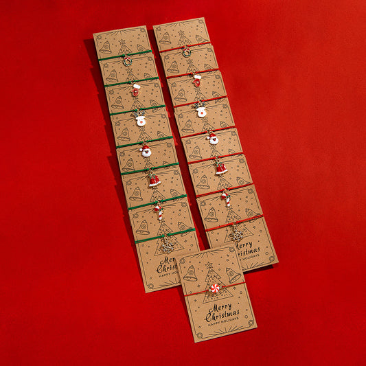 Christmas Alloy Elk Santa Claus Tree Snowflake Bracelets