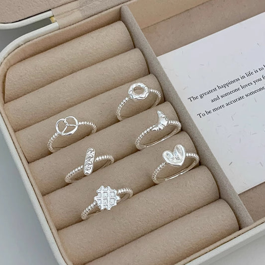 Sier Female Niche High-grade Light Luxury Rings