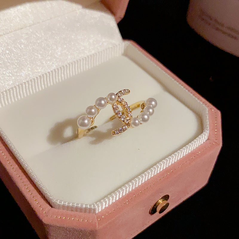 High-grade Open Female Trendy Cold Simple Rings