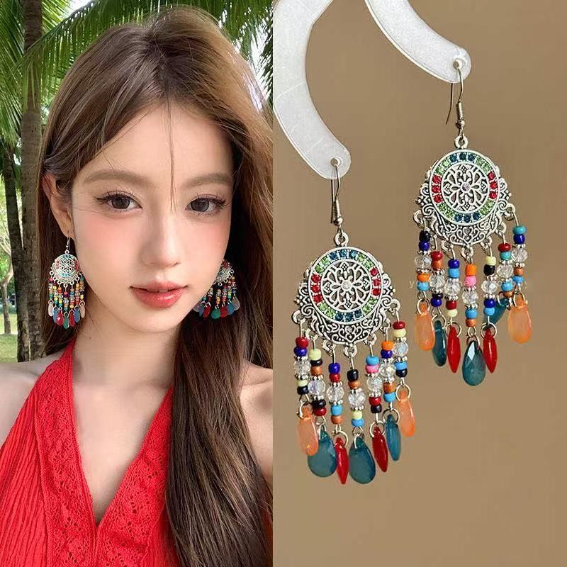 Long Fringe Special Ins Slimming Face Earrings