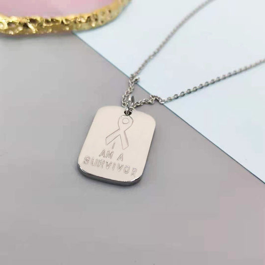 Tag Man's Stainless Steel Titanium Ornament Metal Necklaces