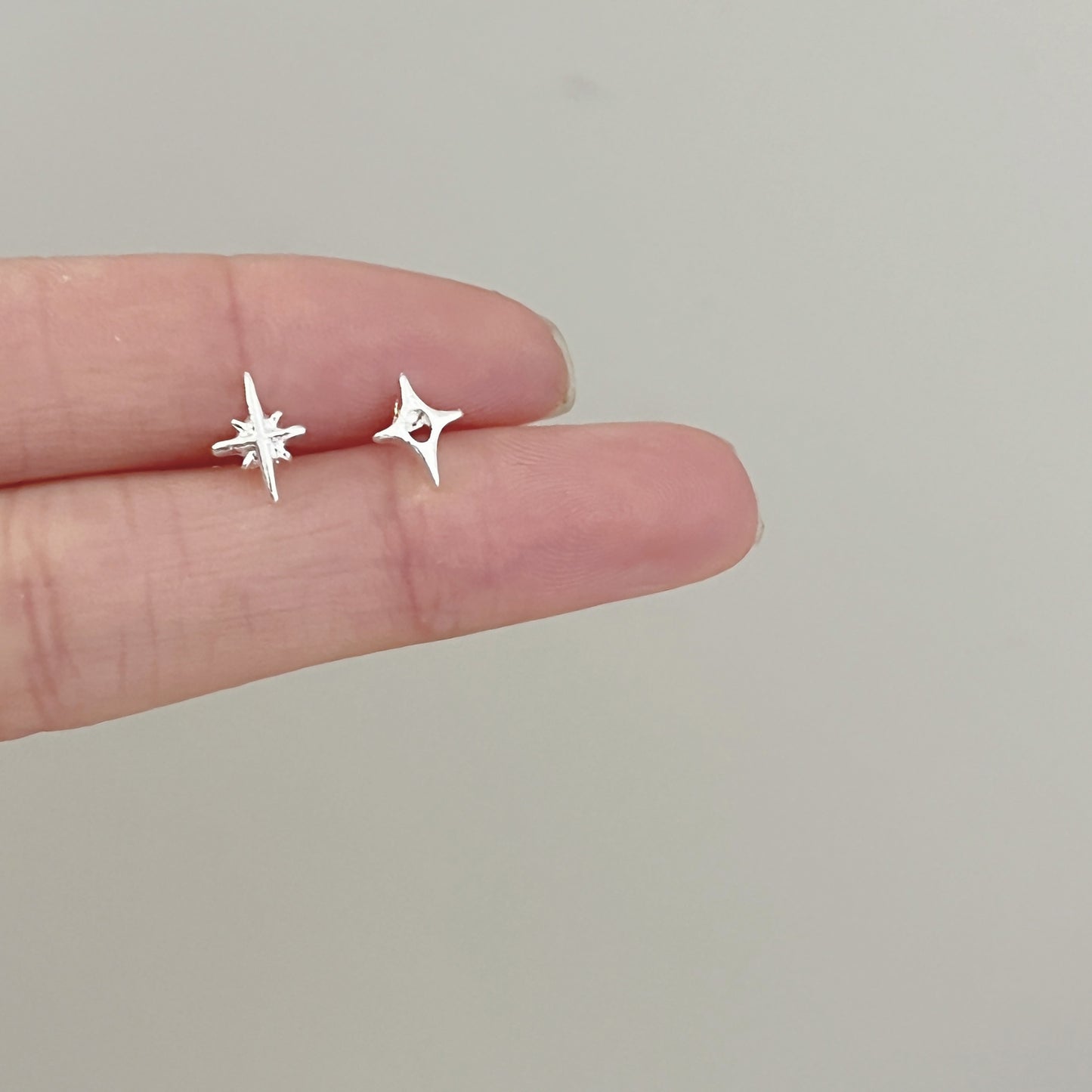 High-grade Bow Small Sier-plated Geometric Korean Earrings
