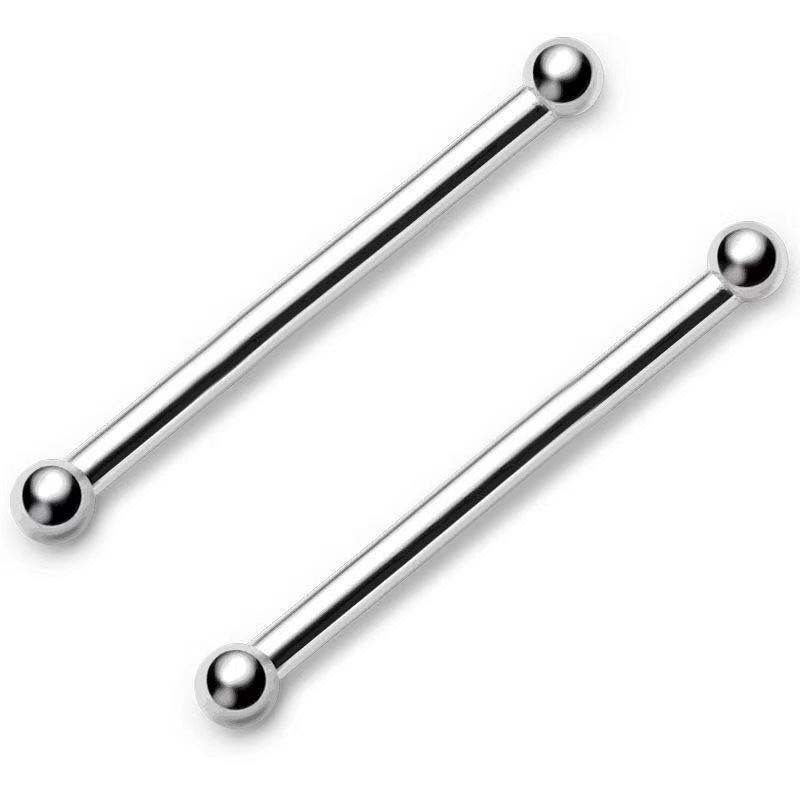 Women's & Men's Stretcher Auricular Needle Stick Two Ends Round Earrings