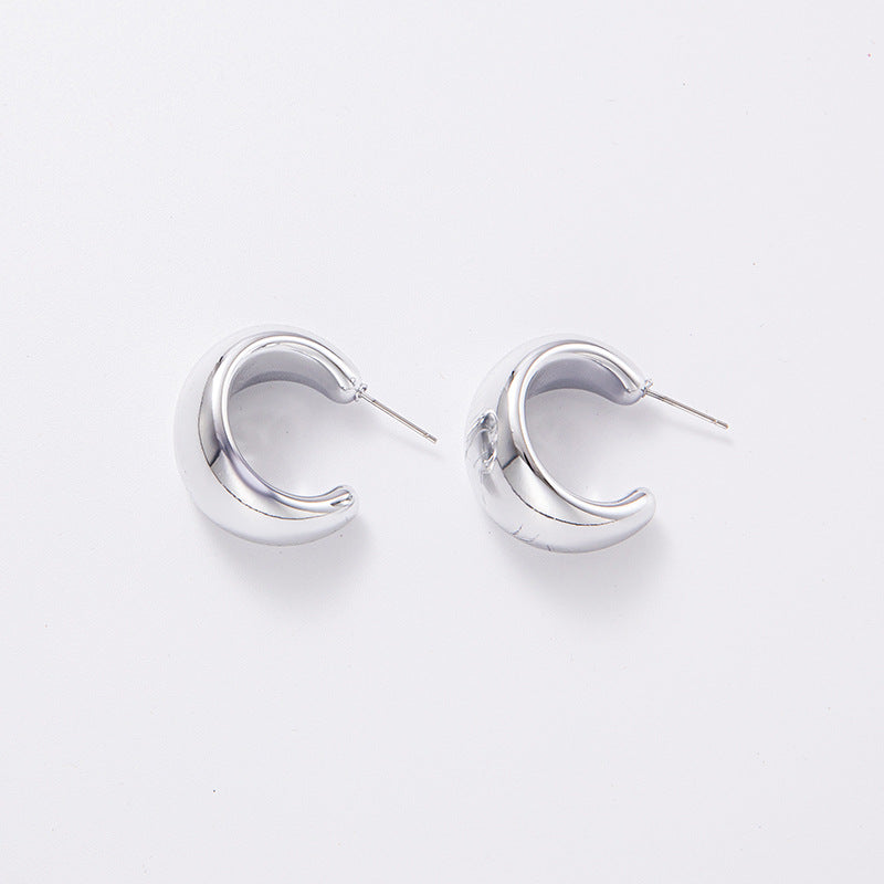 Shaped Electroplated Simple Acrylic Personalized Ear Earrings