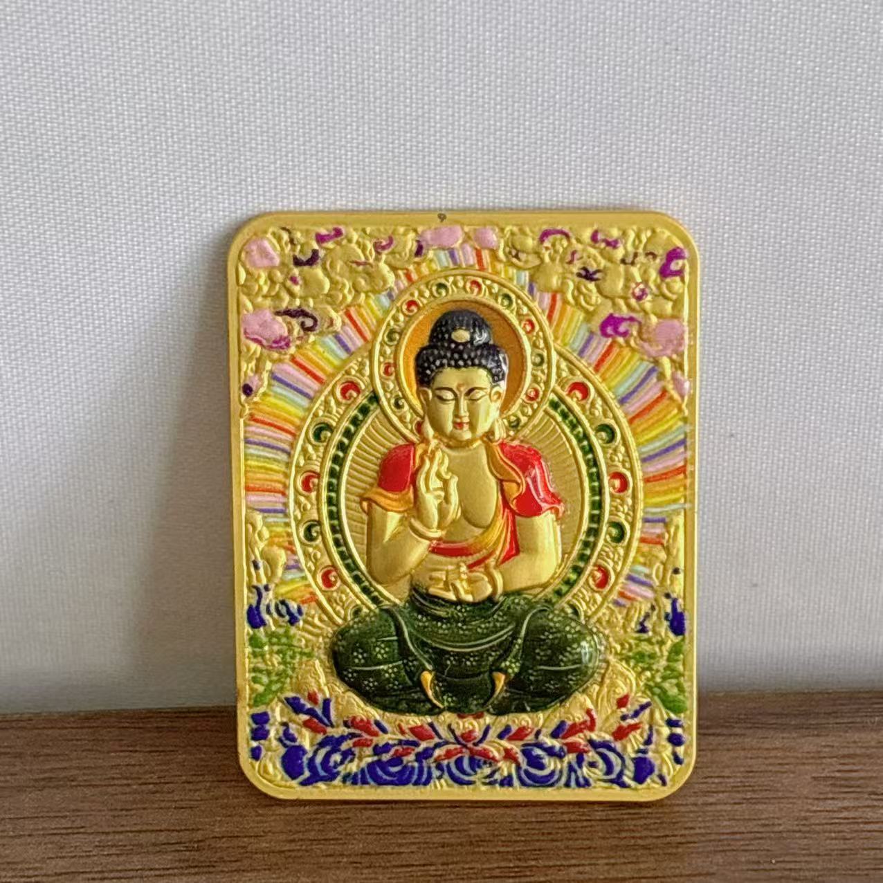 Tibetan Three-dimensional Relief Five Master Eight Guards Painting Pendants