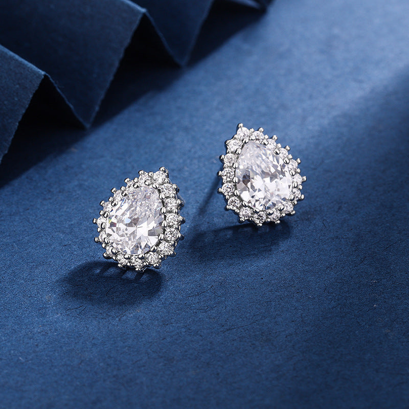 Live Broadcast Three-piece Water Drop Sweet Elegant Luxury Rings