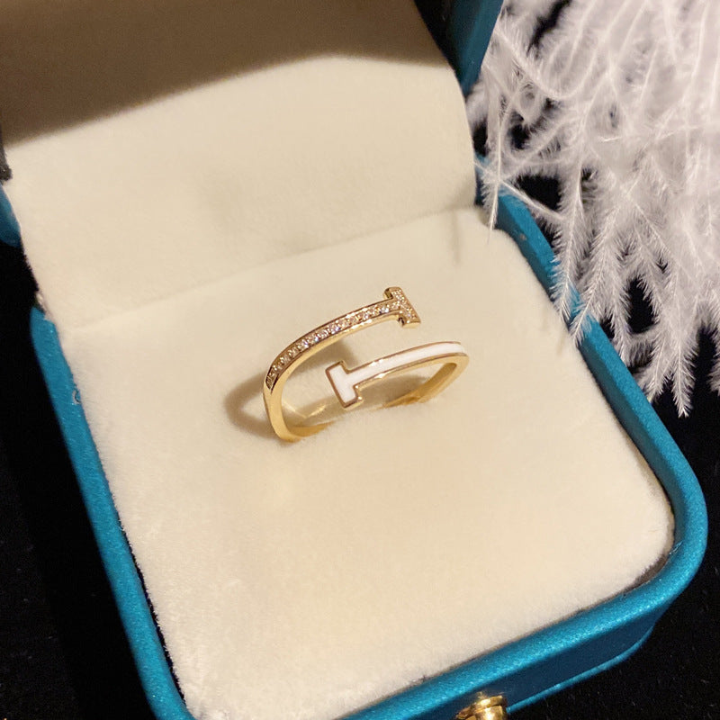 High-grade Open Female Trendy Cold Simple Rings