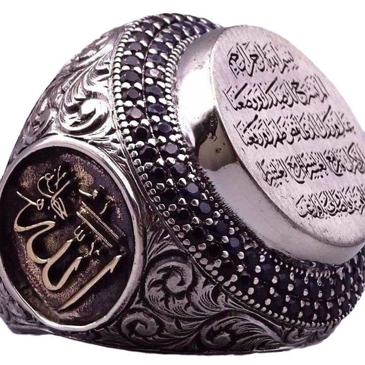 Retro Fashion Ornament Alloy With Diamond Rings