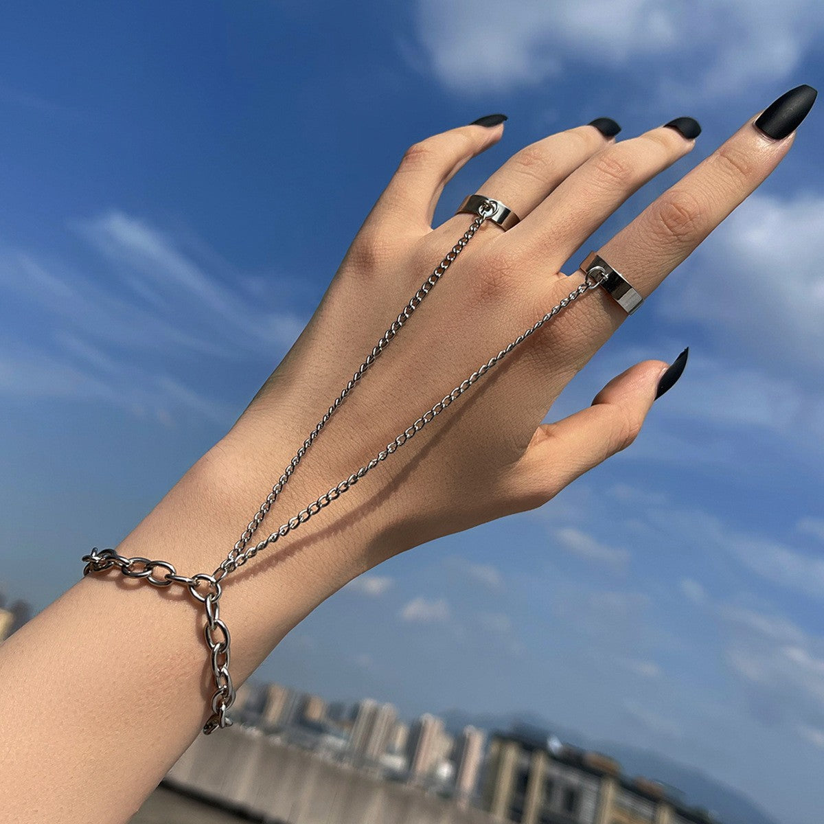 Fashion Punk Creative Finger One-piece Detachable Trendy Rings