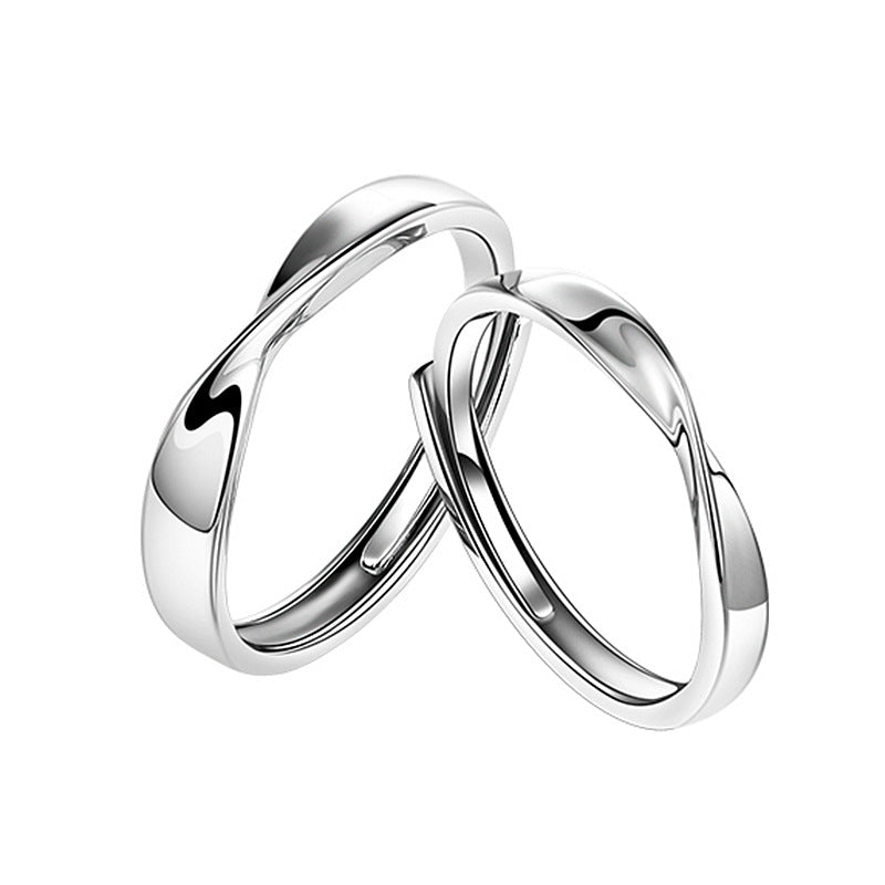 Women's & Men's Couple One Pair Open Simple Imitation Rings