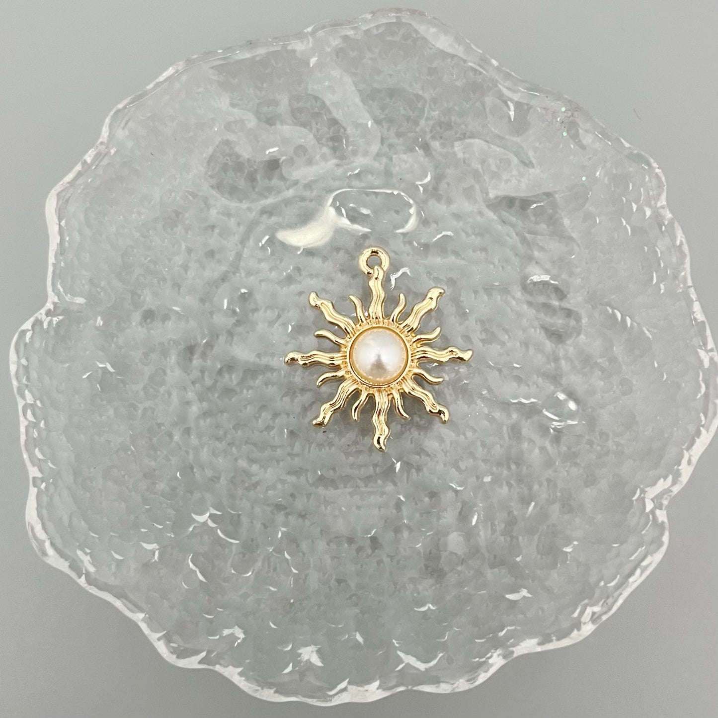 Alloy Baroque Water Transparent Series Gem Sunflower Necklaces