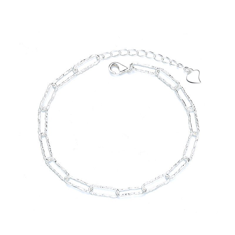 Women's Sier Sparkling Design High-grade Italian Carven Bracelets