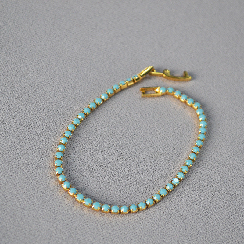 Women's Small Simple Exquisite Blue Light Luxury Bracelet