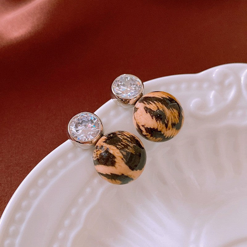 Style Sier Needle Leopard Print Retro Rings