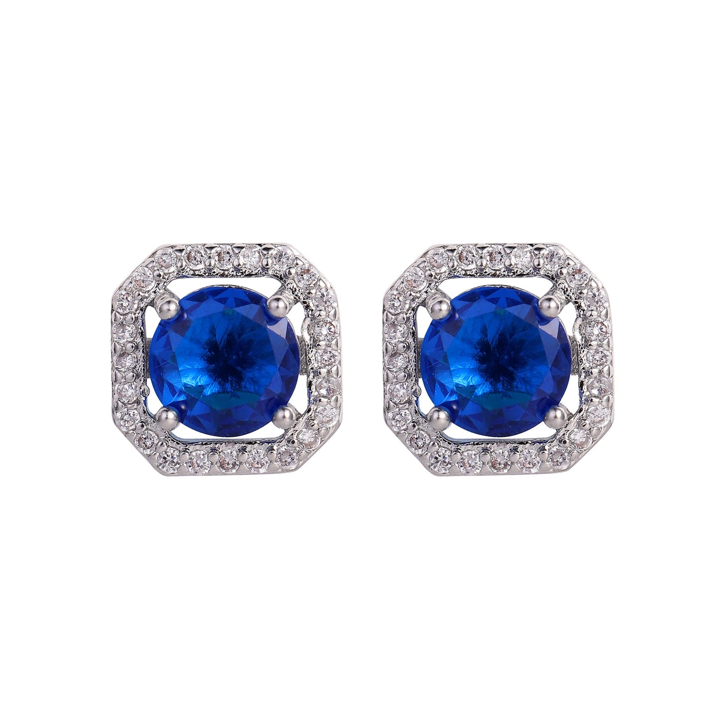 Women's Ornament Live Broadcast Fashion Zircon Square Earrings