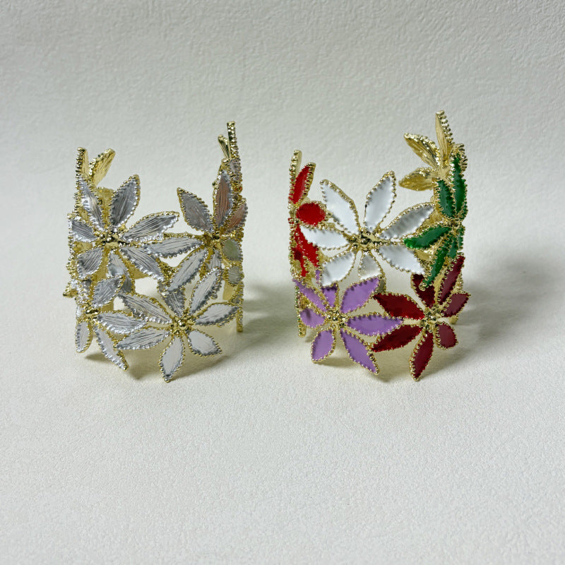 Dripping Hollow Leaves Stitching Affordable Luxury Fashion High Bracelet
