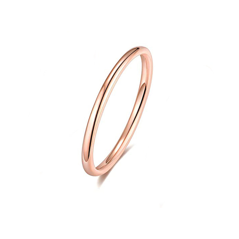 Inner Outer Arc Female Simple Personality Rings